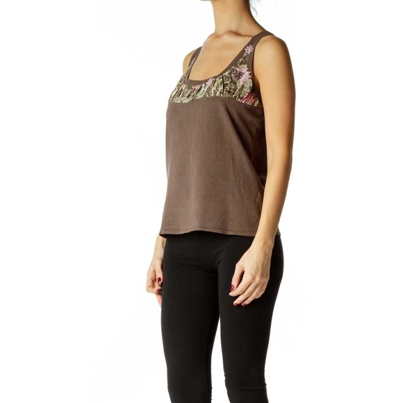Sigrid Olsen Brown Tank Top - Picture 2 of 4